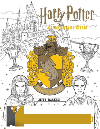 Harry Potter Filmlerinden Resmi Boyama Kitabı - Hufflepuff Özel Baskıs