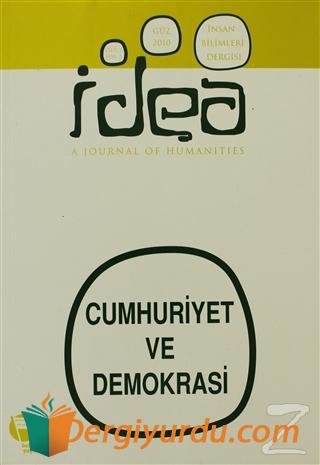 İdea Sayı: 2 Cilt: 2 İnsan Bilimleri Dergisi / A Journal of Humanities